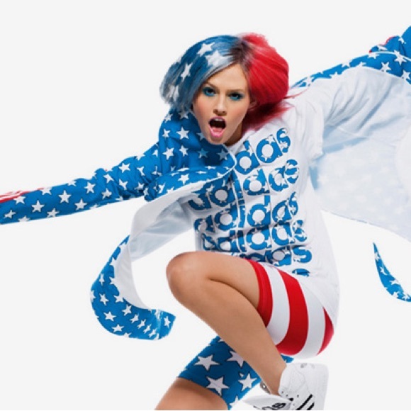 JEREMY SCOTT x ADIDAS American flag shorts size small - Picture 9 of 9